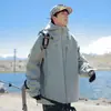 Chaqueta recorta-vientos unisex, nueva ropa impermeable para deportes al aire libre de otoño e invierno, montañismo con cremallera, adecuada para que la usen parejas