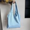 Bolsas de Tela Lisas em Estoque Transfronteiriças, Bolsas de Algodão Estilo Colete de Grande Capacidade, Logo Personalizável, Bolsas Tote de Lona Versáteis de Ombro Único