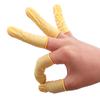 Venta al por mayor de fundas protectoras para dedos amarillas, antideslizantes, resistentes al desgaste, transparentes, de látex, desechables, para uso industrial y electrónico.