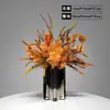 Florero de Arreglo de Flores Artificiales de Lujo Ligero Moderno Adorno para Sala de Estar Mueble de TV Mesa de Comedor Mesa de Café Habitación Modelo Artículos Decorativos