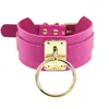 Gargantilla de Anillo Punk Harajuku de Cuero PU Ecológico Cadena para el Cuello Estilo Callejero Noche Salvaje Collar con Forma de O
