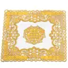 Mantel redondo de PVC multi-tamaño 10 12 16 20 38cm estampado en caliente, base para cenicero, decoración de mesa, mantel para mesa de centro
