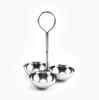 Cozinha de Hotel Rack Vertical de Aço Inoxidável com Três Cubas para Molho Fruteira Doceira Rack Criativo para Lanches