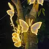 Escena Nocturna Centro Comercial Árbol Colgante Lámpara de Patio Impermeable Césped Luminoso Decorativo Lámpara Exterior Led Mariposa Dinámica Lámpara de Atmósfera