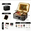 Bolsa de Maquillaje con Luz, Gran Capacidad, Compartimentos Divididos, Almacenamiento Portátil, con Espejo, Estuche de Viaje para Maquillador Profesional, Caja de Maquillaje