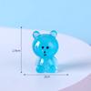 Oso luminoso lindo muñeco marrón accesorios de decoración de micropaisaje creativos DIY adornos pequeños de escritorio para coche