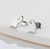 Aretes de Animales Nuevos de Amazon Europeos y Americanos Estilo Vintage ins Oro de 18K Lindo Fantasma Dinosaurio Jirafa