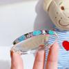 Pulsera Infantil Tobillo Plata 9999 Plata de Ley Pulsera Infantil Linda Nicho Sólido Niños Niños y Niñas Pulsera para Bebé Regalo