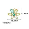 Nuevo Colgante de Flor de Zirconia Chapado en Cobre Dorado Letra Bull Accesorios Versátiles Simples para Pulsera Collar DIY