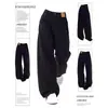 Jeans de Pierna Ancha Negros Talla Grande para Mujer Otoño e Invierno Pantalones de Terciopelo Sueltos Aspecto Adelgazante Pantalones Rectos de Forma de Pera