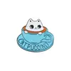 Insignia de Serie de Animales Taza de Té Dibujos Animados Gato/Capibara/Serpiente/Patrón Sost Creativo Broche Estilo Lindo Accesorios