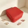Caja de Joyería Portátil para Niñas, Anillos, Pendientes, Pulseras, Bolsa de Cosméticos a Prueba de Polvo, Dulce Caja de Almacenamiento para Bisutería