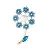 Verano Nuevo Fresco Mori Broche de Flor Azul Exquisito Diseño Simple Accesorios para Falda Camisa Pin Ramillete