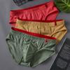 Venta directa al por mayor color sólido algodón triángulo hombre triángulo cintura baja explosiones tendencia transpirable ropa interior hombre triángulo una generación de pelo