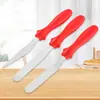 Espátula de Acero Inoxidable para Crema Mango de Plástico Cuchillo Desmoldador de Pasteles de Tres Piezas Set de Herramientas para Hornear Untar Mermelada