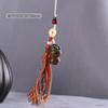 Cadena para teléfono móvil con diseño de sándalo verde del zodíaco, colgante para bolso de coche, cordón de animal pequeño, colgante con borlas coloridas, texto de reproducción al por mayor