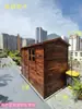 Casa de madera anticorrosión removible con agua, patio de almacenamiento para casa, casa pequeña móvil para niños, sala de almacenamiento, pabellón para mascotas