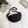 Bolsa de Cintura 2026 Estilo Novo Simples e Fashionável para Mulheres, Bolsa Transversal Esportiva Casual de Grande Capacidade, Bolsa de Peito Tendência de Cor Sólida