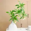 Planta Verde en Maceta Luz de Lujo Planta Biónica Interior Sala de Estar Paisajismo Pequeño Mesa de Comedor Flor Artificial Adornos Decorativos