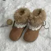 Botas de neve fofas estilo milênio femininas 2026 novo estilo inverno com veludo extra sapatos de algodão espessados sola grossa botas curtas batata sapatos femininos