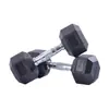 Mancuerna Hexagonal Recubierta de Goma para Fitness Masculino Uso en Casa Hierro Fundido Sólido 2.5/5/7.5/10 kg Suministro Directo de Fábrica Transfronterizo