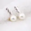 Brincos de Joia com Coroa Completa de Diamante e Pérola Estilo Coreano Yiwu Frete Grátis para Mulheres