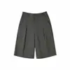 Yidao Vintage 2026 Verão Novo Estilo Retro Americano Old Money Calça Larga Caimento Relaxado Casual Bermuda Xadrez Masculina