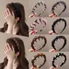 Diadema retro de alta gama color marrón Maillard 2026 para mujer, adecuada para el uso diario, para recoger el cabello suelto y crear un look de corona alta.