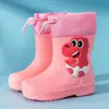 Botas de Chuva Infantis, Botas de Chuva Impermeáveis para Meninos, Botas de Água Leves Antiderrapantes para Meninas, Sapatos Aquáticos para Crianças de 2 a 10 Anos