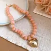 Collar de doble capa con cuentas acrílicas transfronterizo europeo y americano, cadena para la clavícula de lujo ligero de alta gama, joyería de estilo étnico vintage al por mayor
