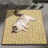 Esterilla de Ratán para Perro Cojín de Verano para Mascota Esterilla Refrigerante para Gato Esterilla para Perro para Dormir Cama para Perro Alfombrilla de Suelo Esterilla Refrigerante de Verano