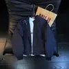 Chaqueta de aviador estilo americano Harrington azul marino para hombre, otoño, corte ajustado, tres pruebas, cuello alto, chaqueta cortavientos corta