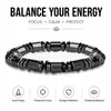 Moda Europeia e Americana Pulseira Elástica Pulseira de Pedra da Vesícula Negra para Homens e Mulheres Pedra de Energia Joia de Pedra da Vesícula Negra Presente Pulseira Maçã