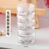 Caja de almacenamiento portátil para joyas para pendientes, tachuelas, collares, caja de almacenamiento antioxidación, organizador de joyas, pastillero transparente