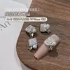 Joias para Nail Art de Diamante Pérola Empilhada Celebridade da Internet Super Brilho Decoração de Unha Metálica Brilho Luar Rosa Base Pontiaguda Acessórios de Strass