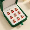 BA-48 Liga Meia de Natal Pingente de Gotejamento de Óleo DIY Colar Pulseira Brincos Chaveiro Acessórios de Joias Feitos à Mão