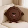 Almofada de pelúcia em formato de bolo da Lua do Festival do Meio Outono, almofada de desenho animado amarela, travesseiro fofo, brinquedo de pelúcia, almofada, presente para evento corporativo