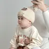 Gorro súper lindo para bebé, a prueba de viento y cálido, gorro de lana tejido para bebé para otoño e invierno, adorable para recién nacidos