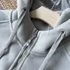 Capas para exteriores en otoño e invierno: chaqueta unisex con capucha gruesa, cierre completo, forro polar de doble cara. 13653