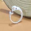 Anillo de Zafiro Ballena Estilo Japonés y Coreano Transfronterizo Moda Creativo Lindo Anillo Delfín Anillo Abierto Joyería