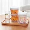 Pote Selado Retrátil Popular Transparente para Armazenamento de Lanches e Grãos Doméstico Pote Selado Criativo Tipo Empurrar
