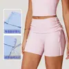 Pantalones Cortos de Yoga Ajustados Sin Costuras de Cintura Alta Transfronterizos con Cordón, Pantalones Levanta Glúteos, Pantalones Cortos Deportivos de Pilates para Mujer 3055