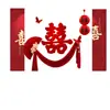 Set de Decoración para Sala de Bodas, Set de Guirnaldas para Pared de Fondo de Sofá de Habitación de Bodas, Decoraciones Laterales para Lado Masculino y Femenino, Suministros Completos para Bodas