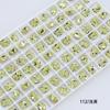 Taladro de uñas Dongzhou de 8 x 6 mm, pequeño cojín K9, taladro de punta inferior, accesorios de joyería para bricolaje, taladro de uñas de ángulo redondo cuadrado largo, súper flash