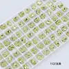 Dongzhou Crystal 6*8 Tachuelas Pequeñas Redondas para Uñas, Forma Oblonga con Esquinas Redondeadas, Base Puntiaguda, Strass de Vidrio K9 Super Brillante, Accesorios para Joyería DIY