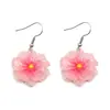 6 cores 24x26mm Acessórios de resina DIY Pingente de planta flor transparente para bolsas acessórios de joias para celular