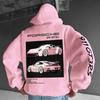 Moletom Masculino com Estampa Popular de Carro Transfronteiriço da Primavera de 2026, Padrão de Batimento Cardíaco, Moletom com Capuz, Estilo Mais Vendido