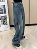 Pantalones vaqueros vintage americanos de talla grande para mujer, primavera y otoño, nuevos, holgados, de cintura alta, adelgazantes, con pierna recta y pierna ancha