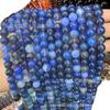 Ventas Directas de Fábrica de Ágata Envuelto en Seda Joyería Suelta Pulsera de Ágata Rayada Azul con Cuentas Redondas Accesorios de Joyería Semi-Terminados para DIY
