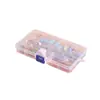 Caja Vacía Pequeña sin Inserto de 15 Compartimentos de Plástico Transparente para Almacenamiento de Joyería Caja de Medicamentos Caja de Almacenamiento para Cosméticos Agujas e Hilo Suministros de Pesca